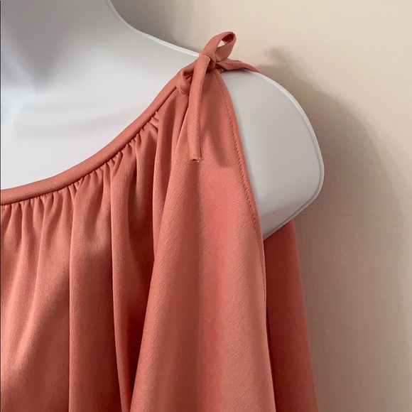 VINTAGE ILGWU 1970’s Dusty Rose Blouson Gown - Picture 4 of 11